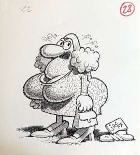 Benito Jacovitti - Illustrazione originale - Firmata - Loose page - (1977) | Catawiki