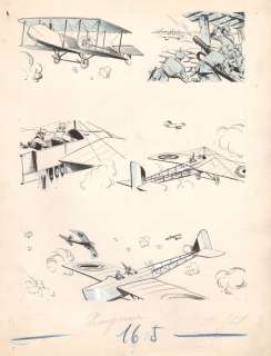 Le Rallic | Nungesser Charles, planche Ã  l’encre de Chine… | Banque Dessinée