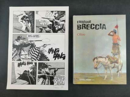 Enrique Breccia | Tex - Enrique Breccia - Tav. Origin. 209 "Capitan Jack" Firmata + Vol. "Oltre" - Page volante - Exemplaire unique - (2016/2017) | Catawiki