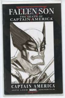 Micah J Gunnell - Death of Captain America Sketch Variant Cover - Wolverine Art - Signed