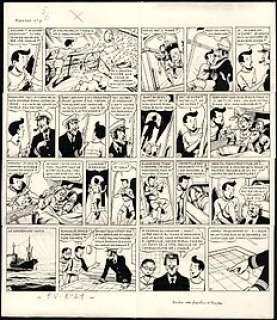 Breysse, Frédéric-Antonin | Oscar Hamel et Isidore / Oscar en Isidoor - Originele pagina (p.7) - L’oncle du Tchad / De Geheimzinnige Gids - (1949) | Catawiki