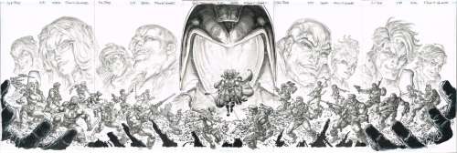 Freddie E. Williams II - GIJOE REAL AMERICAN HERO (Issues #291-295 COVERs) FIVE 11Ã—17 Boards Taped on the Back