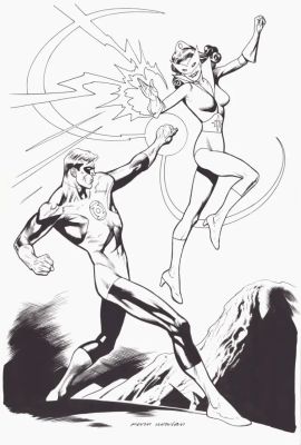 Kevin Nowlan | Green Lantern & Star Sapphire by Kevin Nowlan (includes pre-lim) | Panel Gallery