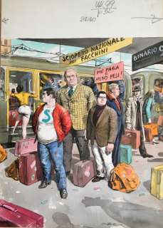 Guido Buzzelli | Guido Buzzelli - Illustrazione originale per Menelik - Page volante - Exemplaire unique | Catawiki