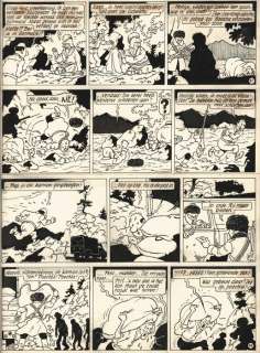 Bob de Moor | De Moor, Bob - Originele pagina (p.24) - Johan et Stephane / Oncle Zigomar / Snoe en Snolleke - l’Espion Jaune / De Gele Spion - (1954) | Catawiki