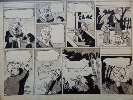 Macherot, Raymond / Tibet - | Macherot, Raymond / Tibet - Originele halve pagina - Doctor Finet - Gepubliceerd in weekblad Kuifje/Tintin - (1954) | Catawiki