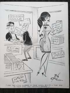 Bill Kresse - record store hottie humorama gag - 1963 signed