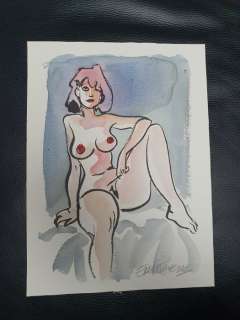 Maltaite, Eric | Eric Maltaite - Dessin original nocturne - Nuits d’insomnie - (2020) | Catawiki