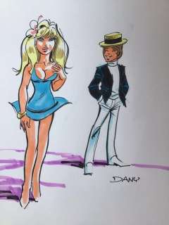 Dany | Dany - Dessin original couleur - Colombe plus charmante que jamais | Catawiki