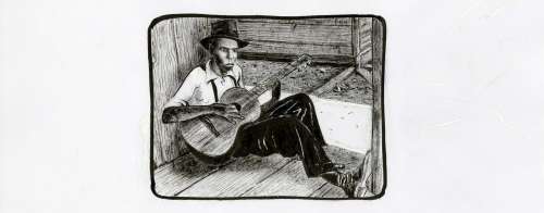 Frantz Duchazeau – Les derniers jours de Robert Johnson – Illustration originale 05 - Frantz Duchazeau – Les derniers jours de Robert Johnson – Illustration originale 05