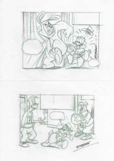 Esteban | Donald Duck - 2 Original Sketchdrawings - Esteban | Catawiki