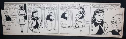 Don Flowers - oh diana! Daily strip - 9/18 signed