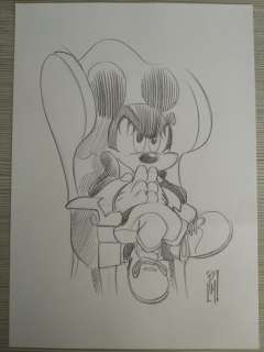 Paolo Mottura | Topolino - Paolo Mottura Illustrazione originale "Dylan Top" - Page volante - Exemplaire unique - (2018/2021) | Catawiki