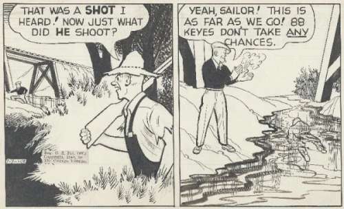 74: Gould Dick Tracy daily 7/7/43 original comic art | Russ Cochran