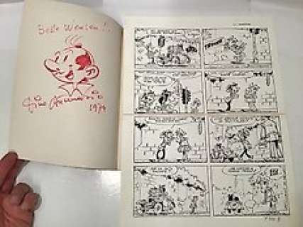 Attanasio, Dino - Attanasio, Dino - Originele pagina Ton & Tinneke / Modeste & Pompon ("La dernière") + Dédicace Spaghetti