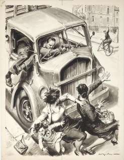 Walter Molino | Domenica del Corriere n. 40 - Walter Molino - Original artwork - Page volante - Exemplaire unique - (1953) | Catawiki