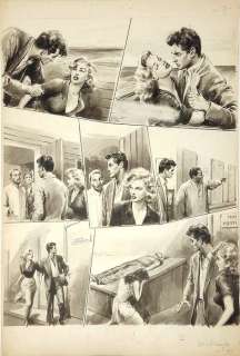 Walter Molino | Grand Hotel n. 400 - Walter Molino - Original art Page "Marilyn" - Page volante - Exemplaire unique | Catawiki