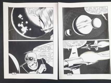 Magnus | Gesebel n. 4 - Magnus - 2x Tavole Originali nn. 96, 98 "Gesebel: La Notte dei Pipistrelli" - Page volante - Exemplaire unique - (1966) | Catawiki