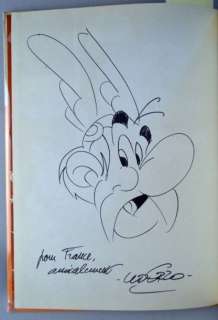Uderzo Albert | Superbe dédicace représentant Asterix dans l’album... | Vermot et Associés