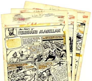 Simon | Simon - FERDINAND MAGELLAN, Complete 3 Page Story (1945) NO RESERVE! | Russ Cochran