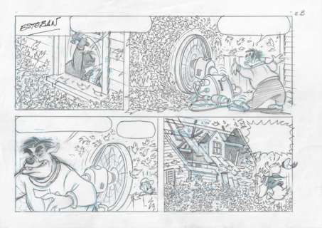 Esteban | Esteban - Original sketchpage - Donald Duck - Size: 29,5 x 21 cm | Catawiki