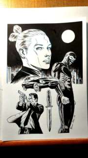 Fabrizio Russo | Diabolik - Fabrizio Russo - illustrazione, omaggio a Diabolik - Page volante | Catawiki