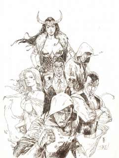 Alex Maleev - Secret invasion: dark reign #1 cover - norman osborn, dr. Doom, namor the sub-mariner, emma frost, lady loki, & the hood - 2009 signed