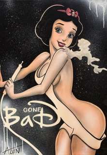 Alvin Silvrants | Snow White gone Bad - Original drawing in colour by Alvin Silvrants | Catawiki