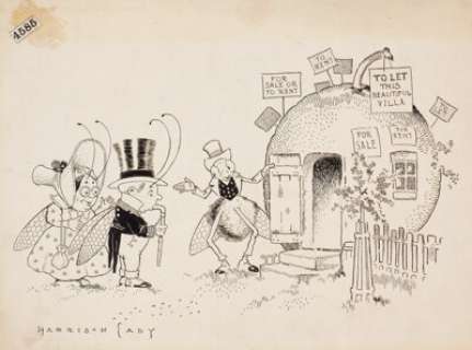 Harrison Cady (American, 1877-1970)
 "They Planned for a Village of Ample Extent, with Houses to Sell and Houses to Rent",... (Total: 2 Items)