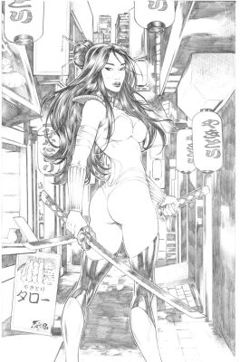 Fred Benes - Ran, Variant cover for Shi comic -11x17