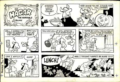 Dik Browne | Browne - HAGAR THE HORRIBLE, Sunday (10/26/1986) | Russ Cochran