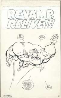 93: Simpson Megaton Man 24pgs 1980s original comic art | Russ Cochran