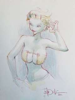 Andreae, Jean-Baptiste | Andreae, Jean-Baptiste - Dessin original en couleur - Manie Ganza | Catawiki