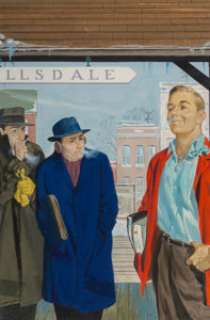  - Robert Hilbert (American, 20th Century)
 Below Zero, The American Weekly magazine cover, January 1, 1954
 Gouache on boa...