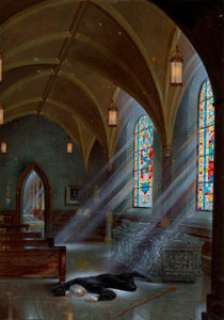  - Richard Bober (American, 1943)
 Ritual Murder paperback cover, 1989
 Oil on board
 27-1/2 x 19 inches (69.9 x 48.3 cm)
 ...