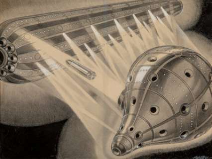 Hans Waldemar Wesso (American, 1893-1948)
 Galactic Patrol, Astounding Stories interior illustration, September 1937
 In... | Heritage