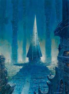 Les Edwards (American, b. 1949)
 Night Flight
 Acrylic on board
 19-1/4 x 14 in.
 Signed lower right
 
 From the Glynn... | Heritage