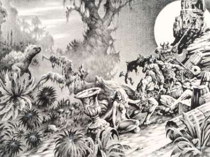  - Stephen Fabian (American, b. 1930)
 Conan, circa late 1970s
 Ink on paper
 8-3/4 x 11-3/4 in.
 Initialed lower right
 
 ...