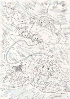 Julian Jordan | Julian Jordan - Ducktales - Scrooge McDuck - The Rescue - Size: 30 x 21 cm. A4 | Catawiki