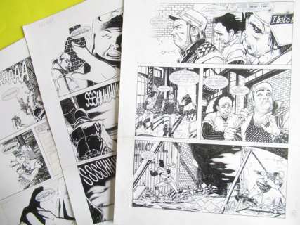 Roberto de Angelis | Nathan Never Gigante n. 1 ’’ Doppio Futuro ’’ pag. 57-58-59 - R. De Angelis Original Art n. 3 Tavole Originali - (1995) | Catawiki