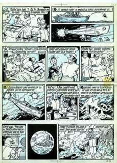 Encre de Chine et crayon bleu avec couleurs au dos pour la planche 25 | Millon