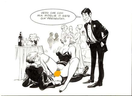 Leone Frollo | Leone Frollo - Tavola Originale da Risatissime - Page volante - Exemplaire unique - (1984/1989) | Catawiki