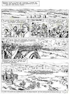 Craenhals | Chevalier Ardent, La harpe sacrée, planche originale à l’encre de chine. | Septimus