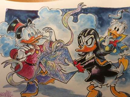 Alessandro Gottardo | Donald Duck - â€œIl misterioso dono di Ameliaâ€ - Exemplaire unique - (2021/2021) | Catawiki