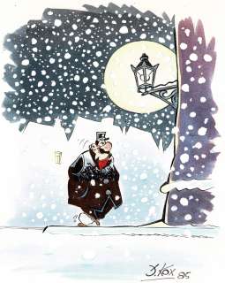 Kox | L’agent 212, dessin original à l’encre de chine et à l’aquarelle. | Septimus