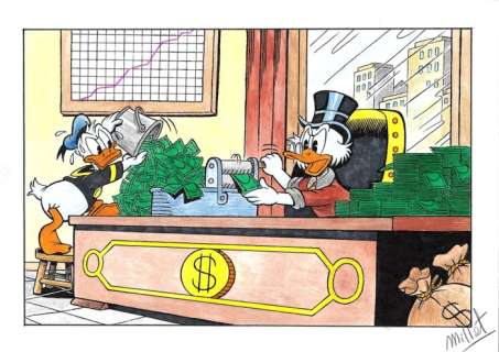 Millet | . Scrooge McDuck & Donald Duck - Millet - Original Drawing - EO | Catawiki