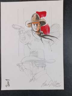 Lucio Filippucci | Lucio Filippucci - Tex: Una Colt in Mano al Demonio - Page volante - Exemplaire unique - (2017) | Catawiki