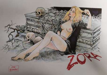 Luca Raimondo | Luca Raimondo - Illustrazione Originale "Zora" - Page volante | Catawiki