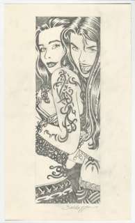 Roberto Baldazzini | Baldazzini - illustrazione originale "Tattoo" - Page volante - Exemplaire unique | Catawiki