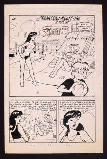Original Art for the Complete 5-Page Story ‘Read Between the Lines‘ from Betty and Veronica Double Digest #126 (2004) by Fernando Ruiz with inks by Jim Amash